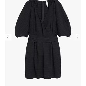 Mango Puff Sleeve Wrap Dress